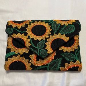 Sunflower clutch purse
